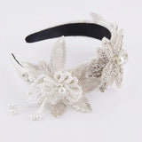 Baroque Rhinestone Crystal Flower Leaf Headband