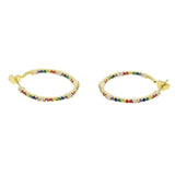 Cubic Zirconia Spring Hoop Earrings