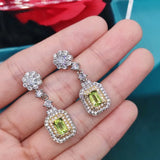 Yellow Diamond Water Drop Charm 18k Earrings