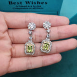 Yellow Diamond Water Drop Charm 18k Earrings