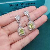 Yellow Diamond Water Drop Charm 18k Earrings