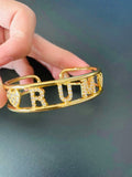Personalized Name Bracelet with Zircon Stone Bar