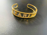 Personalized Name Bracelet with Zircon Stone Bar