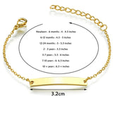 Gosun Baby Name Bracelet Stainless Steel Adjustable Bracelet