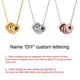 Customizable Name Chain Necklace with Ring - DIY Pendant Necklaces