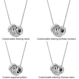 Customizable Name Chain Necklace with Ring - DIY Pendant Necklaces
