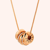 Customizable Name Chain Necklace with Ring - DIY Pendant Necklaces
