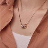 Customizable Name Chain Necklace with Ring - DIY Pendant Necklaces