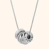 Customizable Name Chain Necklace with Ring - DIY Pendant Necklaces