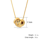 Customizable Name Chain Necklace with Ring - DIY Pendant Necklaces