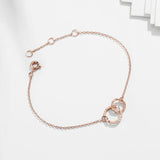 Gosun Chain Bracelet 18K Stainless Steel Letter Bangle Gift
