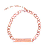Personalized Name Bracelet Bangle Stainless Steel Engraved Customize Letter