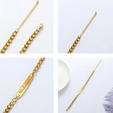 Custom Stainless Steel Name Bracelet Bangle Engraved Letter