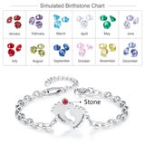 Personalized Name Date Bracelets Stainless Steel Bangle