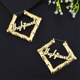 Custom Hip-Hop Square Earrings Stainless Steel Anti-Allergy Women Earrings