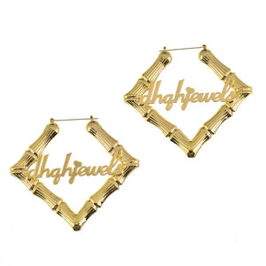 Custom Hip-Hop Square Earrings Stainless Steel Anti-Allergy Women Earrings