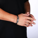 Gosun Punk Man Crucifix Cross Charm Bracelet