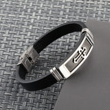 Gosun Punk Man Crucifix Cross Charm Bracelet