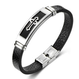 Gosun Punk Man Crucifix Cross Charm Bracelet