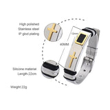 Gosun Titanium Steel Cross Stainless Steel Mesh Belt Men's Bracelet