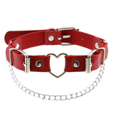 Goth Heart Choker Punk Necklace Collar For Girl Chocker Neck