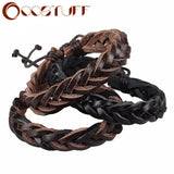 Goth Leather Charm Bracelet Punk Love Men Women Accessories