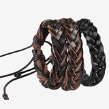 Goth Leather Charm Bracelet Punk Love Men Women Accessories