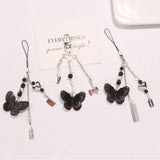 Goth Charm Pendant Key Chain Punk Butterfly Bat Heart Keyring
