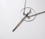 Gothic Choker Ring Dagger Necklace - Cosplay Grunge Punk