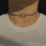 Gothic Choker Ring Dagger Necklace - Cosplay Grunge Punk