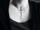 Gothic Choker Ring Dagger Necklace - Cosplay Grunge Punk