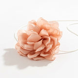 Rose Pendant Choker Wax Rope Necklace Women Bowknot Chain Jewelry