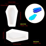 Gothic Crystal Coffin Storage Box Silicone Mold for Halloween Resin Decoration