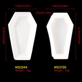 Gothic Crystal Coffin Storage Box Silicone Mold for Halloween Resin Decoration