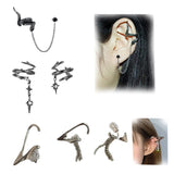 Goth Ear cuffs for Women Clip on Earrings Non Piercing Ear Clip on Earrings