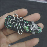 Goth Hollow Cross Skull Hair Clip Y2k Hairpin Harajuku Aesthetics