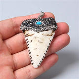 Goth Retro Bull Bone Charm Pendant for Men