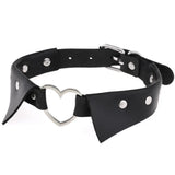 Goth Heart Choker Collar Leather Necklace Women Girls Gothic Accessory