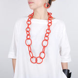 Goth Large Circle Thick Chains Necklace Gothic Women Body Rubber Jewelry