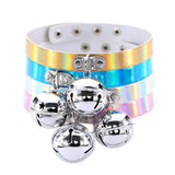 Gothic Laser Light PU Choker Necklace
