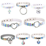 Gothic Laser Light PU Choker Necklace