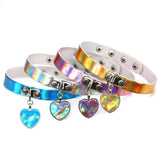 Gothic Laser Light PU Choker Necklace
