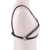 Goth Leather Body Harness Metal Chains Necklace Women Bra Top Chest Chain Belt