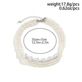 Goth Multilayer Pearl Choker Necklace Women Banquet Jewelry Wed Accessory