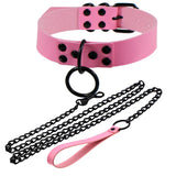 Goth PU Leather Chokers Necklaces For Women Punk Spike Rivet