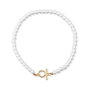 Goth Pearl Choker Necklace Lasso Pendants Women Jewelry