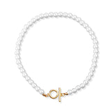 Goth Pearl Choker Necklace Lasso Pendants Women Jewelry