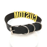 Goth Punk PU Choker Collar Necklace Personalized Name Chocker Cosplay