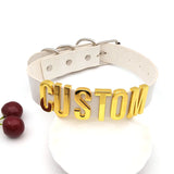Goth Punk PU Choker Collar Necklace Personalized Name Chocker Cosplay