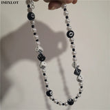 Goth Punk Hip Hop #8 Beads Choker Grunge Necklaces Rock Dice Pearl Strand Chains